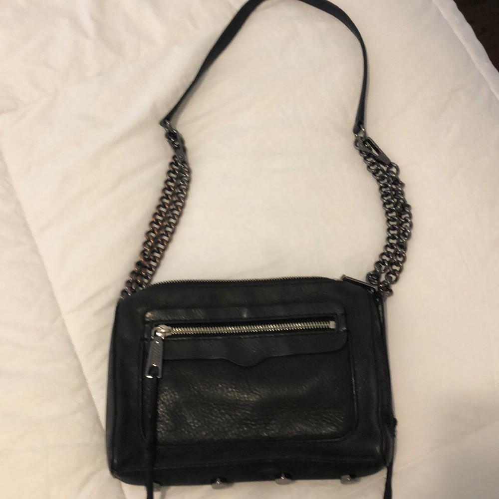 Rebecca Minkoff Black Crossbody Silver Chain
